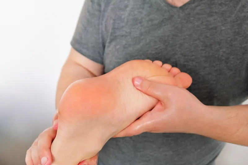 brûlure voûte plantaire