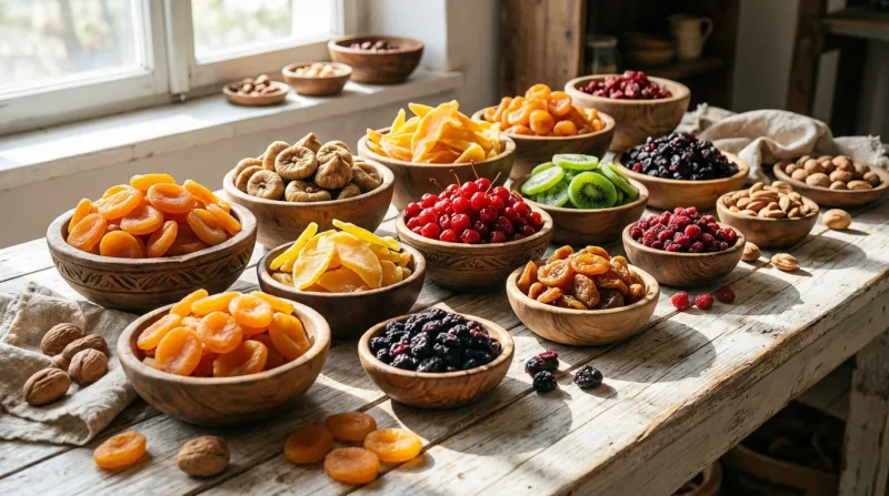  fruits séchés colorés 