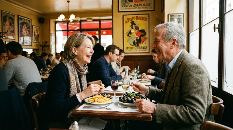 couple qui mange au restaurant