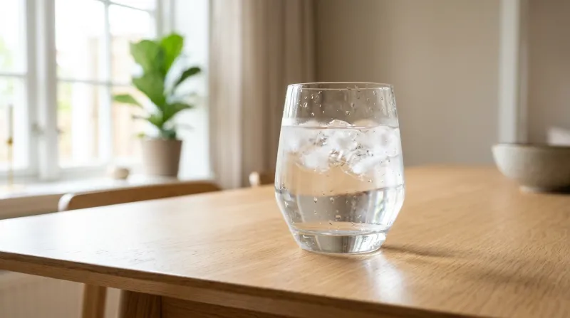  grand verre d'eau fraîche 