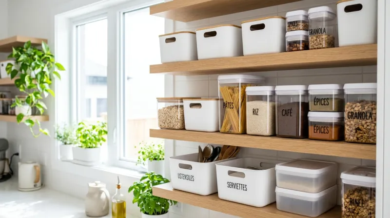 contenants en plastique blanc et translucide