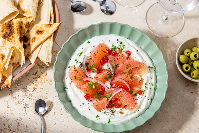 labneh au pamplemousse
