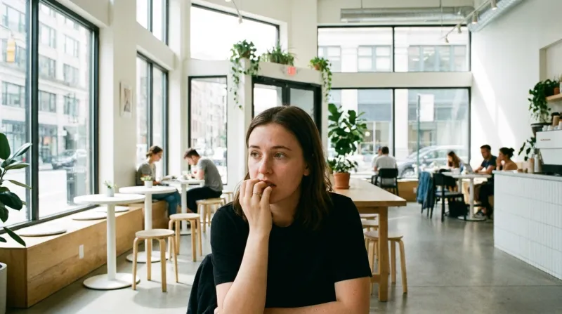 personne qui se ronge les ongles