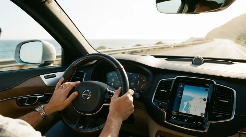 personne au volant d'une voiture