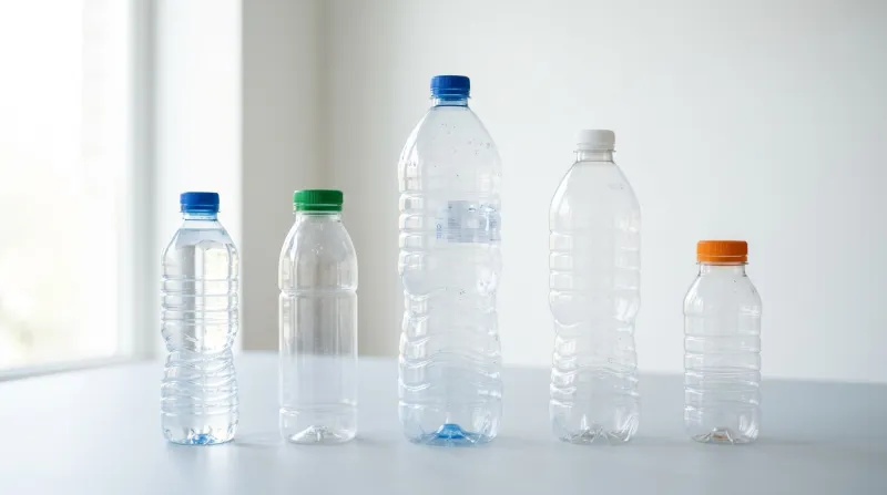 bouteilles en plastique transparent 