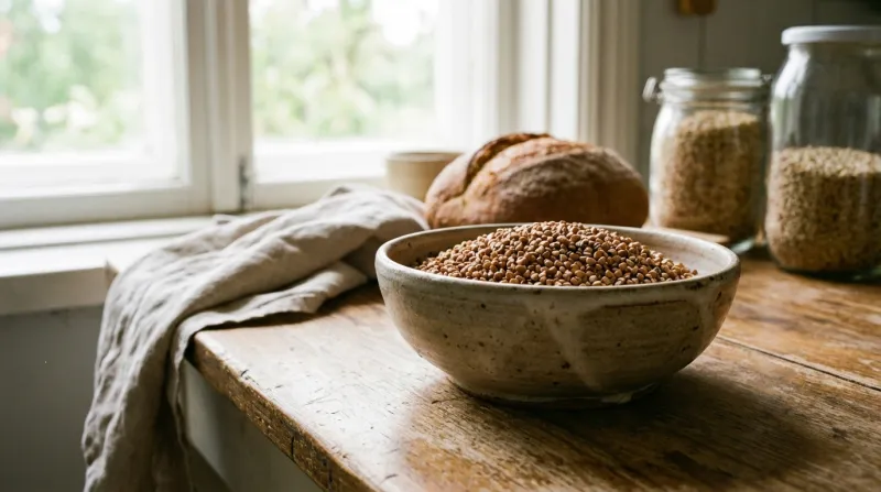 graines de sarrasin dans un bol 