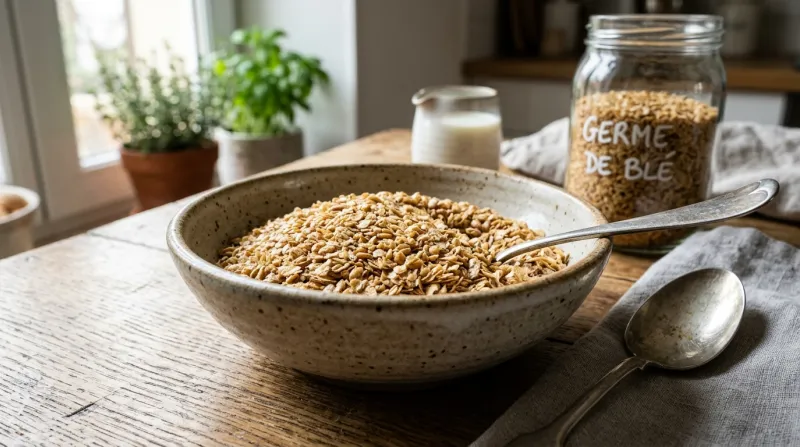 germe de blé dans un bol
