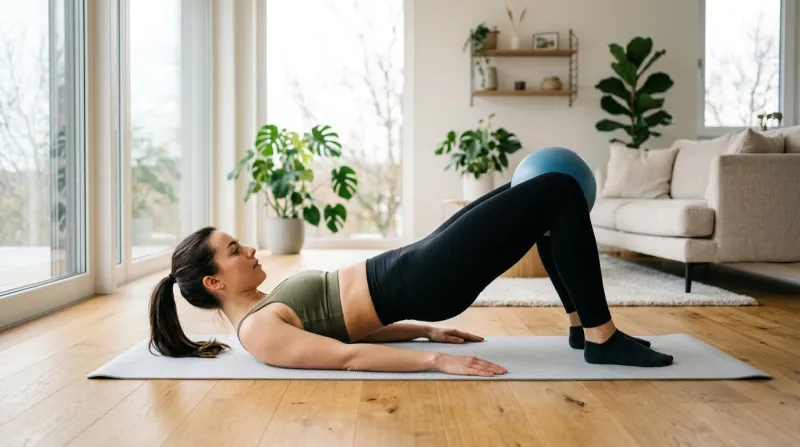 exercice de gym avec un ballon