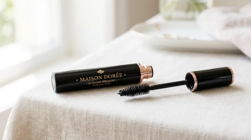 tube de mascara élégant avec sa brosse applicatrice