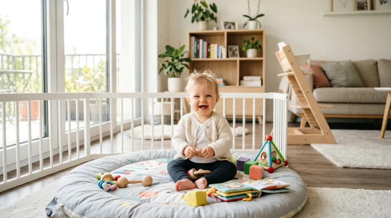 bébé dans un salon