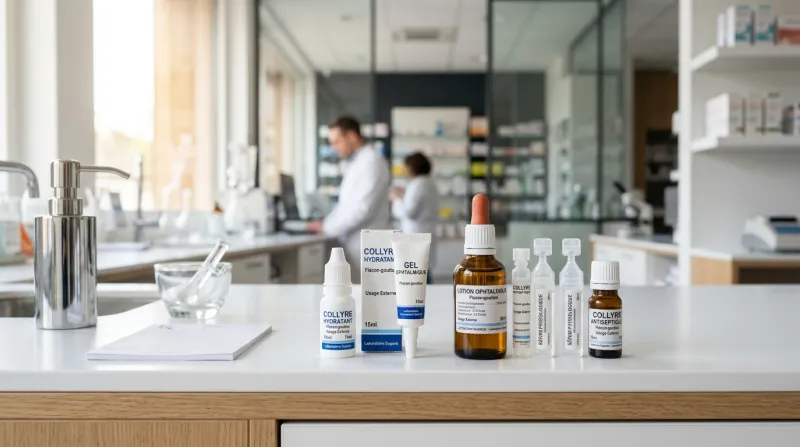 flacons de collyre et de préparations pharmaceutiques liquides 