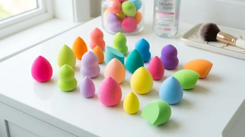 plusieurs éponges à maquillage