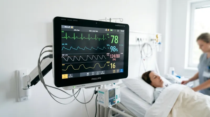écran de moniteur cardiaque moderne