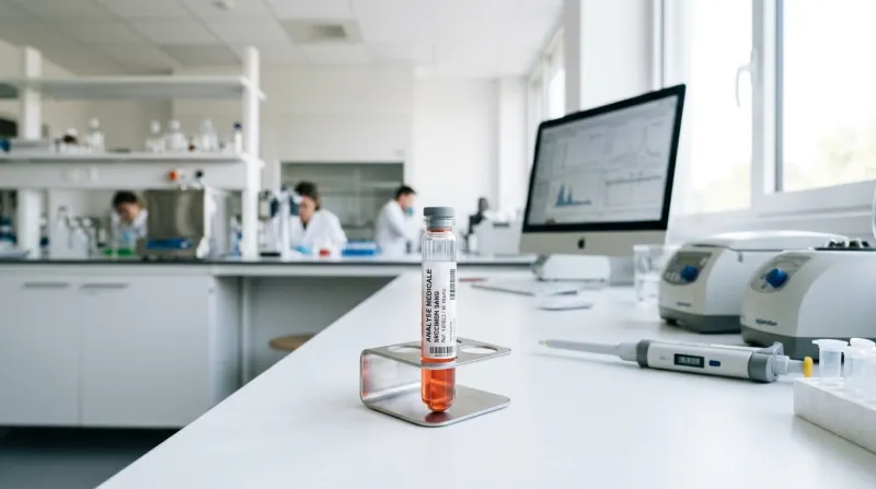  flacon d'analyse médicale dans un laboratoire 