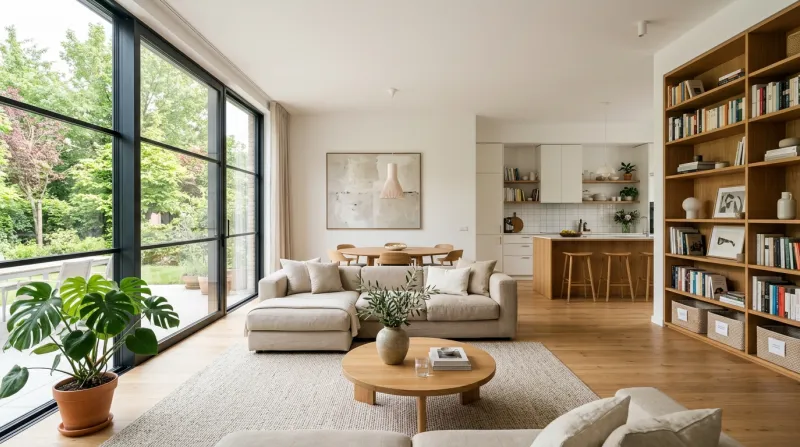 intérieur contemporainet parfaitement ordonné