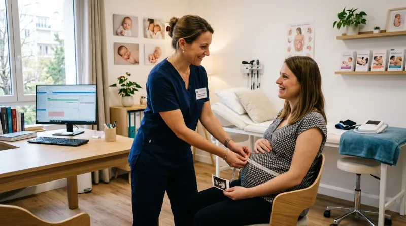 sage-femme professionnelle dans un cabinet 