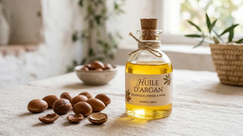 flacon d'huile végétale