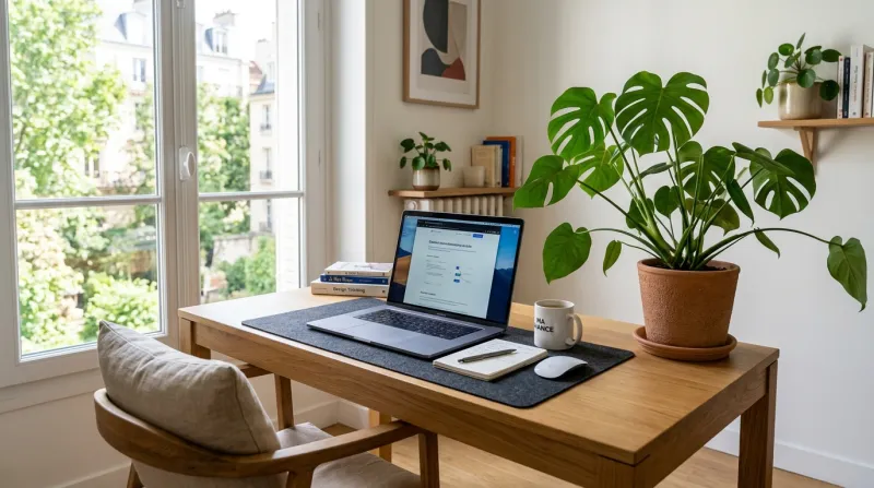 espace de travail moderne et lumineux