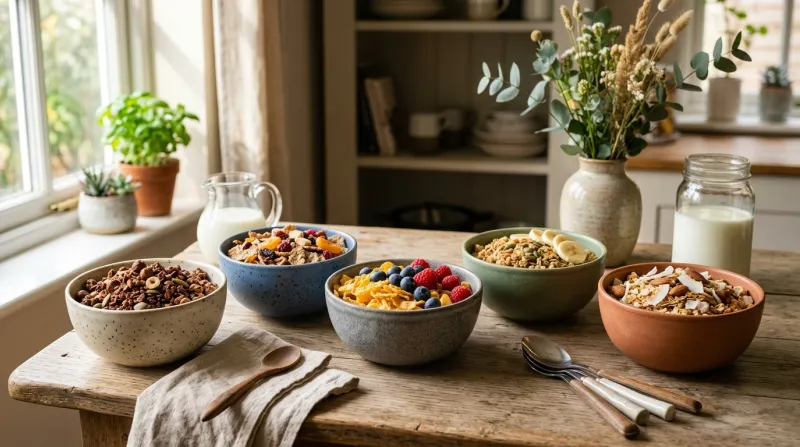 céréales de petit déjeuner variées