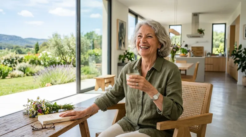 femme souriante
