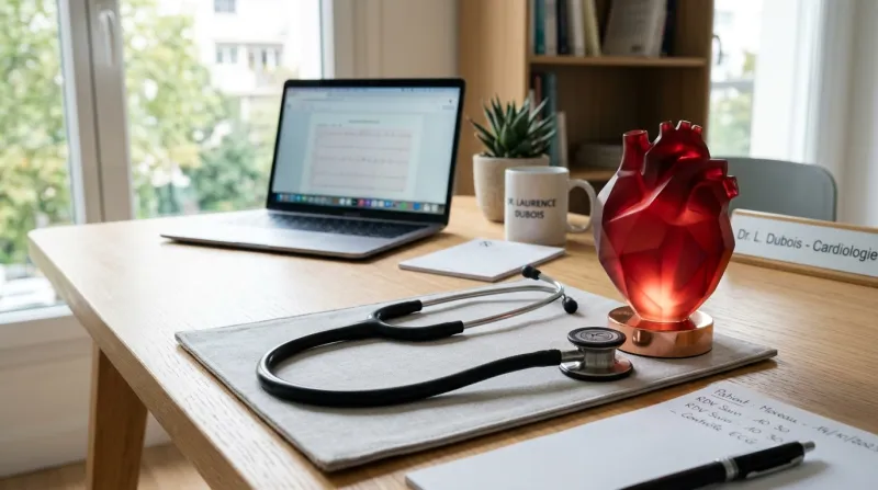  stéthoscope posé à côté d'un cœur 