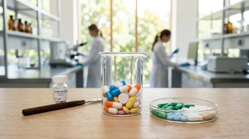 comprimés pharmaceutiques dans un labo