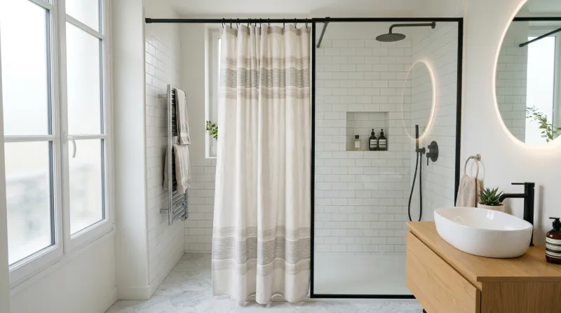 rideau de douche élégant 