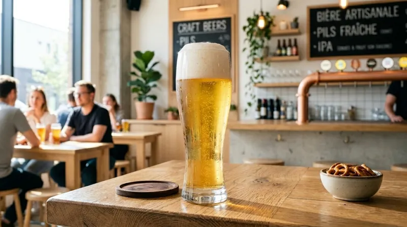 verre de bière fraîche 