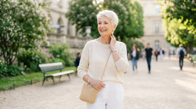 femme portant une coupe de cheveux boyish courte