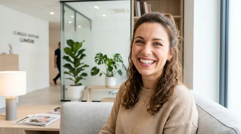 sourire éclatant et de dents saines