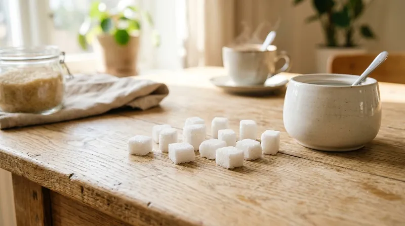 quelques morceaux de sucre blanc 
