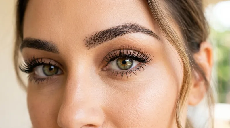 gros plan d'un regard mettant en valeur des cils et des sourcils