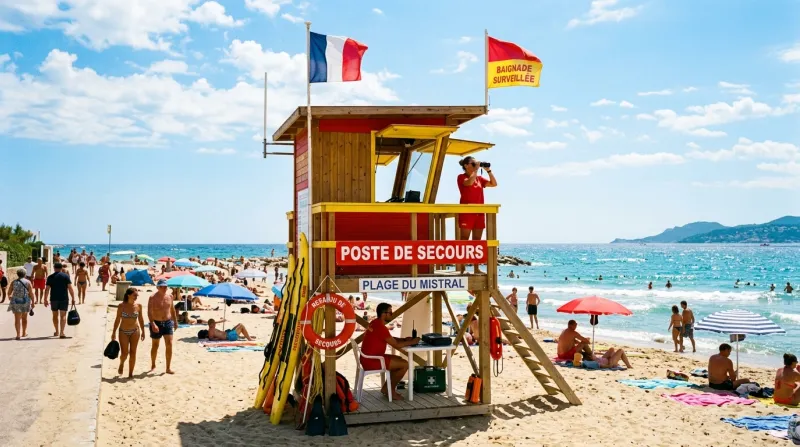 poste de secours sur une plage