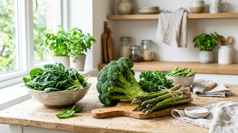  assortiment de légumes verts frais