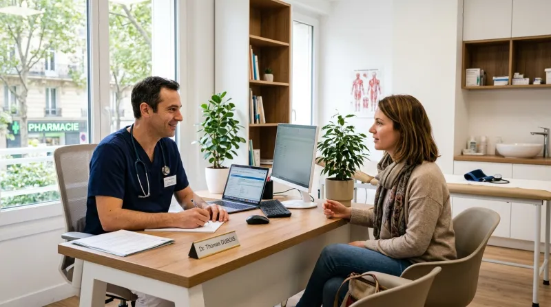 consultation entre un médecin et son patient 