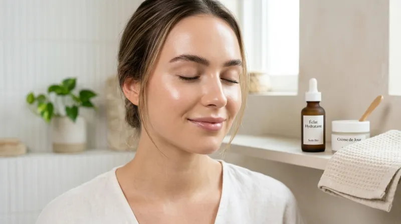  peau de visage nette et lumineuse