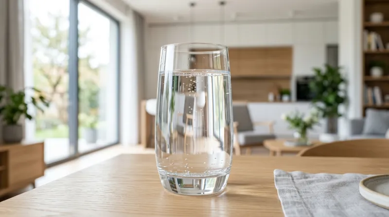 verre d'eau minérale 