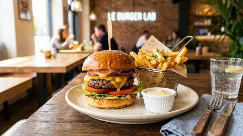  burger classique accompagné de frites