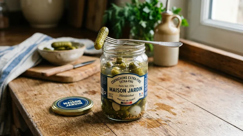 pot de cornichon ouvert