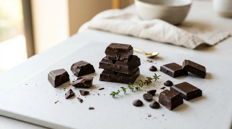 Morceaux de chocolat noir