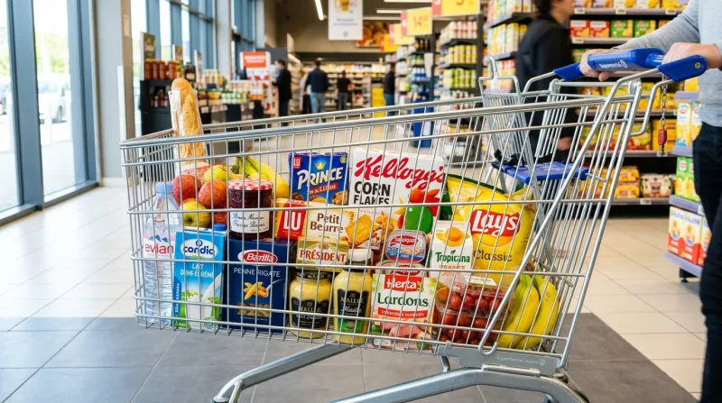 assortiment de produits d'épicerie