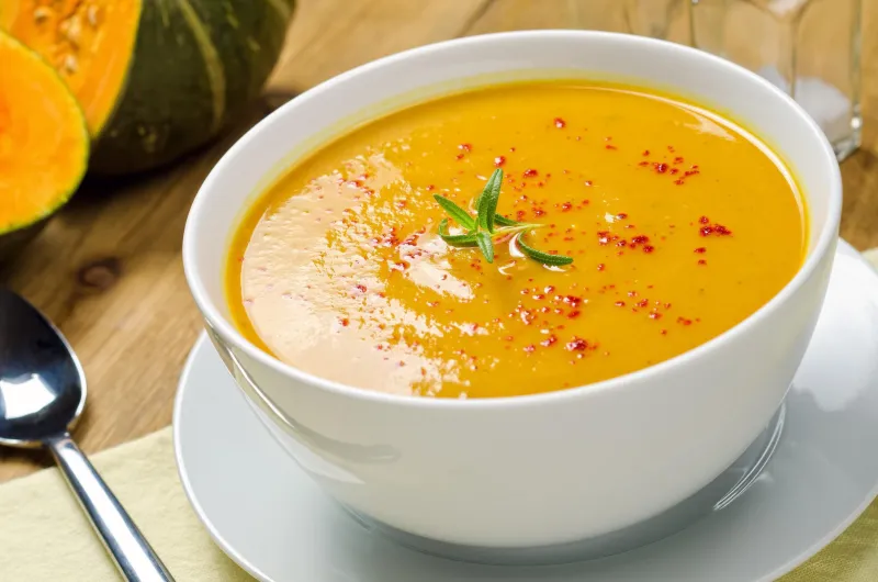 soupe de courge au romarin et au paprika
