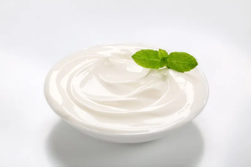 smooth white cream in a bowl