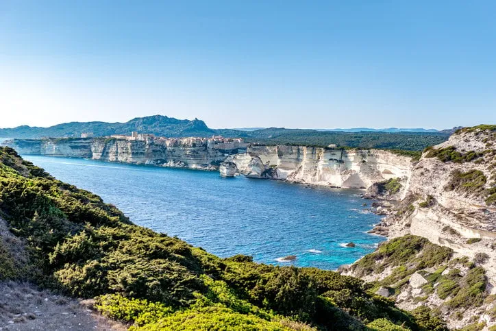 horizontal color image of bonifacio in south corsica