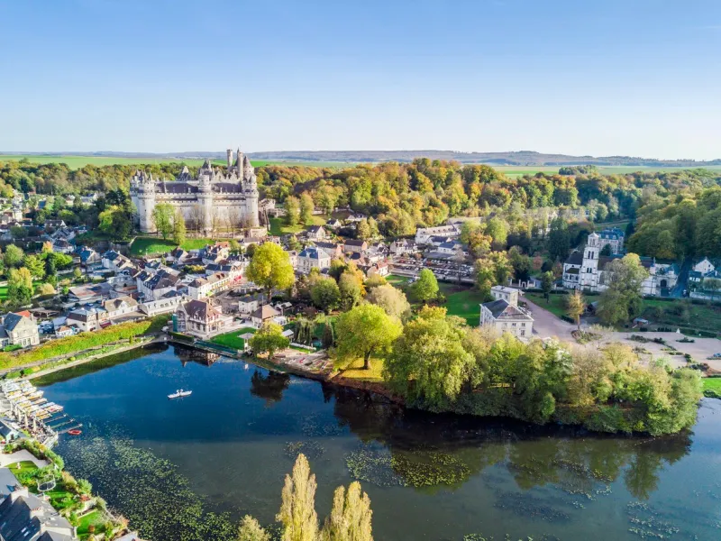 amazing castle in pierrefonds in natural surrounding, france