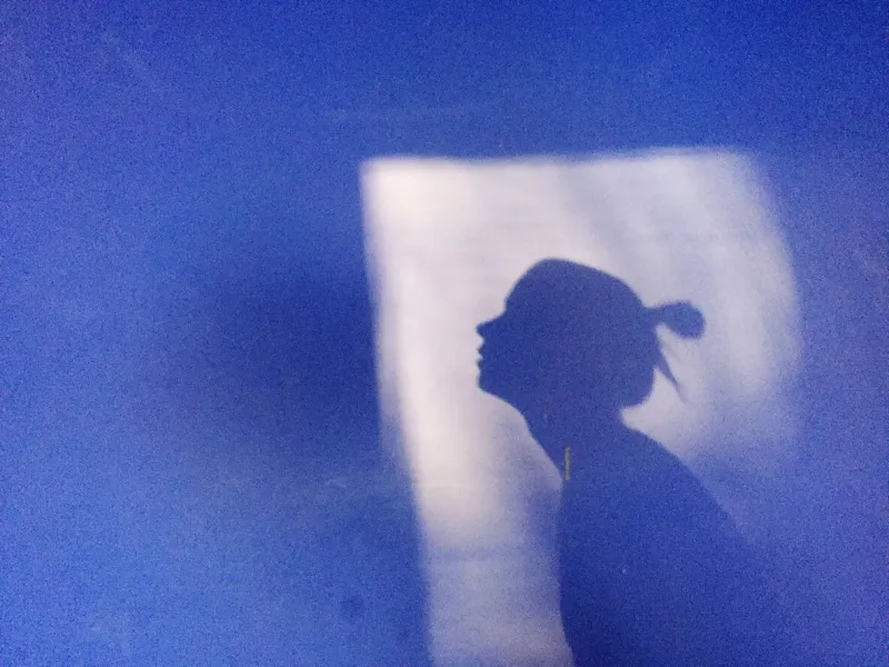 silhouette of a dreaming woman