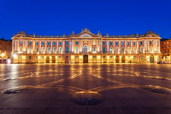 the capitole or city hall is the municipal administration of the toulouse city in france