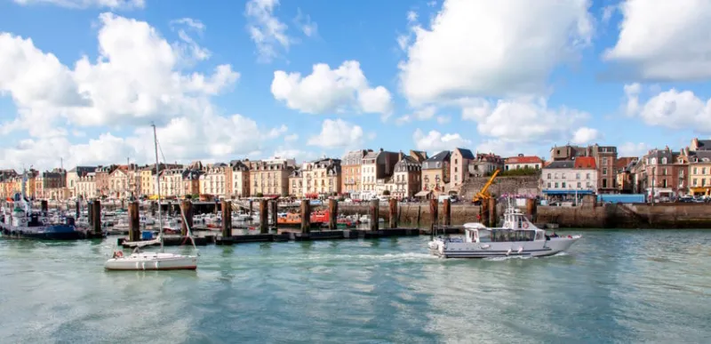 dieppe waterfront at the port entrance normandy maritime seine normandy