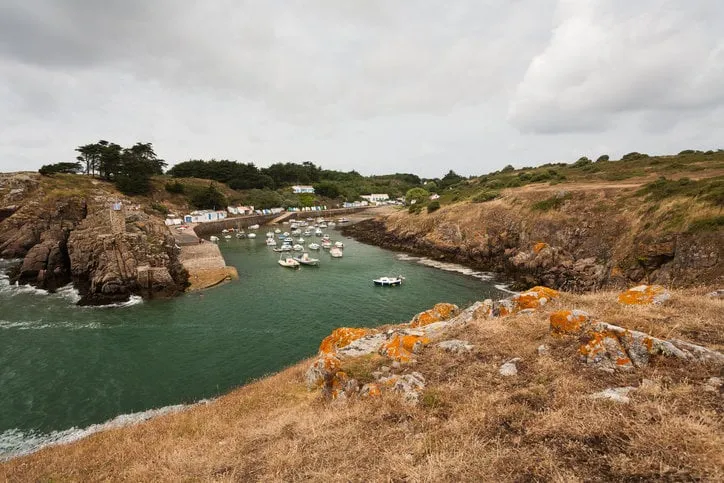 harbour of la meule in ile d'yeu, vendee, france