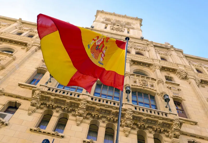 the controversial push for independence by catalonia has increased demand for spanish flags as many buildings in madrid now display them in a show of nationalism in the european country